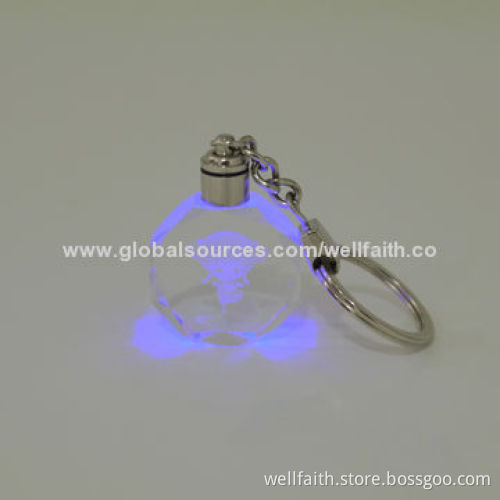 Flashing LED Keyring, Sized 20*20mmNew
